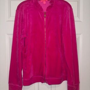 Lilly Pulitzer Pink Velour Jacket